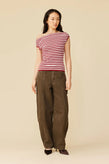Ruby Emma Knit Top - Pink Burgundy