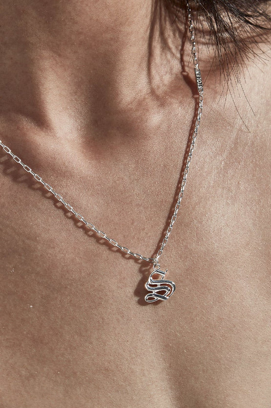 Stolen Girlfriends Club Old English Necklace - Silver