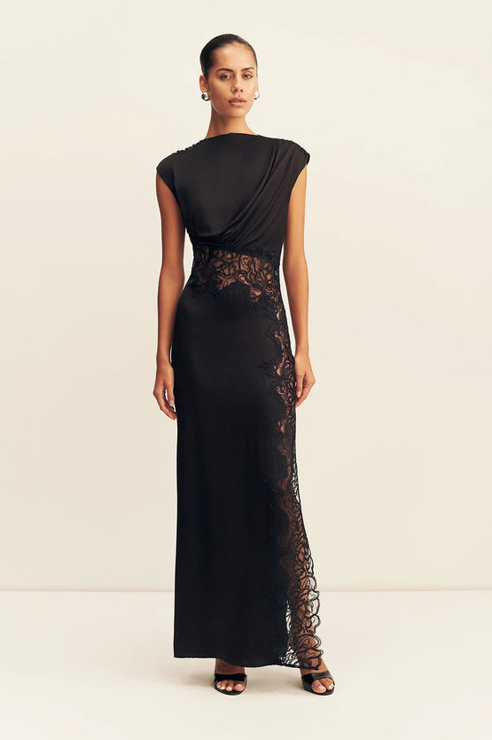 Shona Joy Eniko Lace Maxi - Black