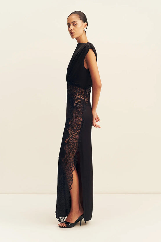 Shona Joy Eniko Lace Maxi - Black