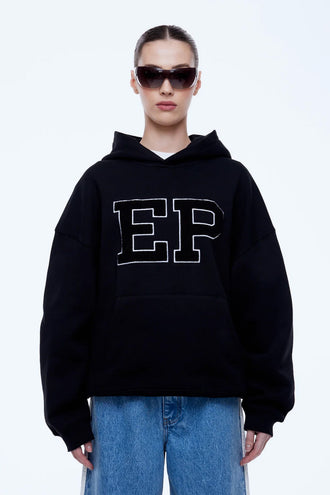 Ena Pelly Cassie EP Boucle Hoodie - Black