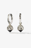 Meadowlark Protea Charm Earrings - Silver