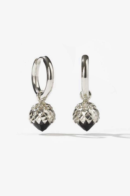 Meadowlark Protea Charm Earrings - Silver