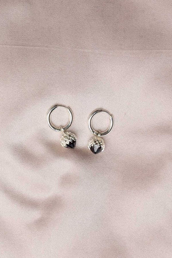 Meadowlark Protea Charm Earrings - Silver
