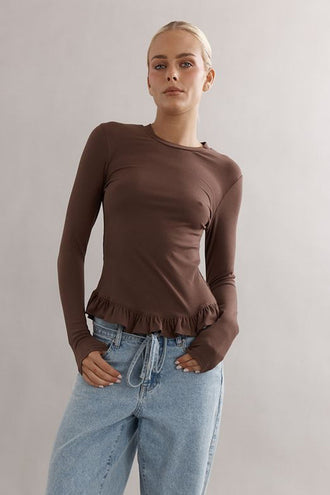 Caitlin Crisp Tutu Long Sleeve - Espresso