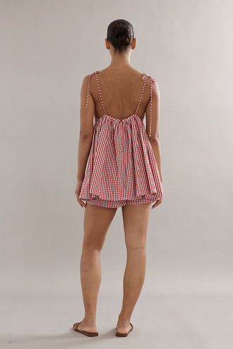 Caitlin Crisp Esther Top - Red Gingham