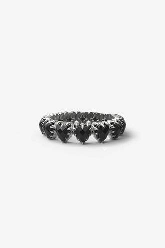 Stolen Girlfriends Club Love Claw Eternity Ring - Silver/Onyx