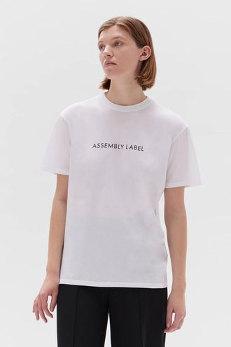 Assembly Everyday Organic Logo Tee - White/Black