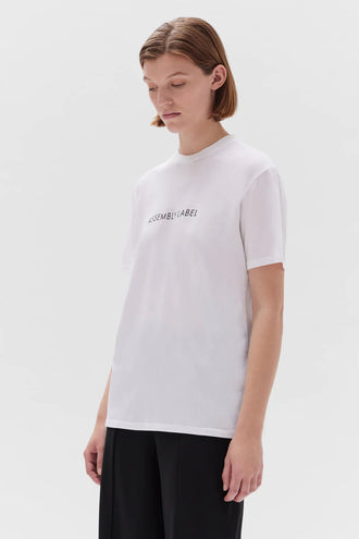 Assembly Everyday Organic Logo Tee - White/Black