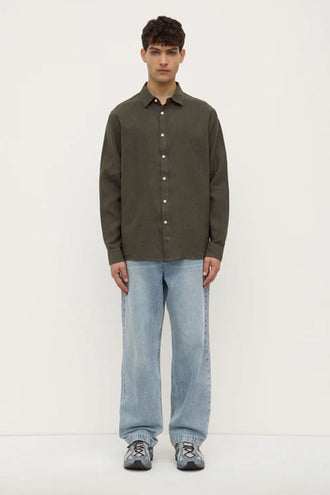 Assembly Mens Everyday Linen Shirt - Sorrel