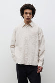 Norse Projects Falster Stripe Oversized Shirt - Natural Ecru