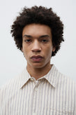 Norse Projects Falster Stripe Oversized Shirt - Natural Ecru