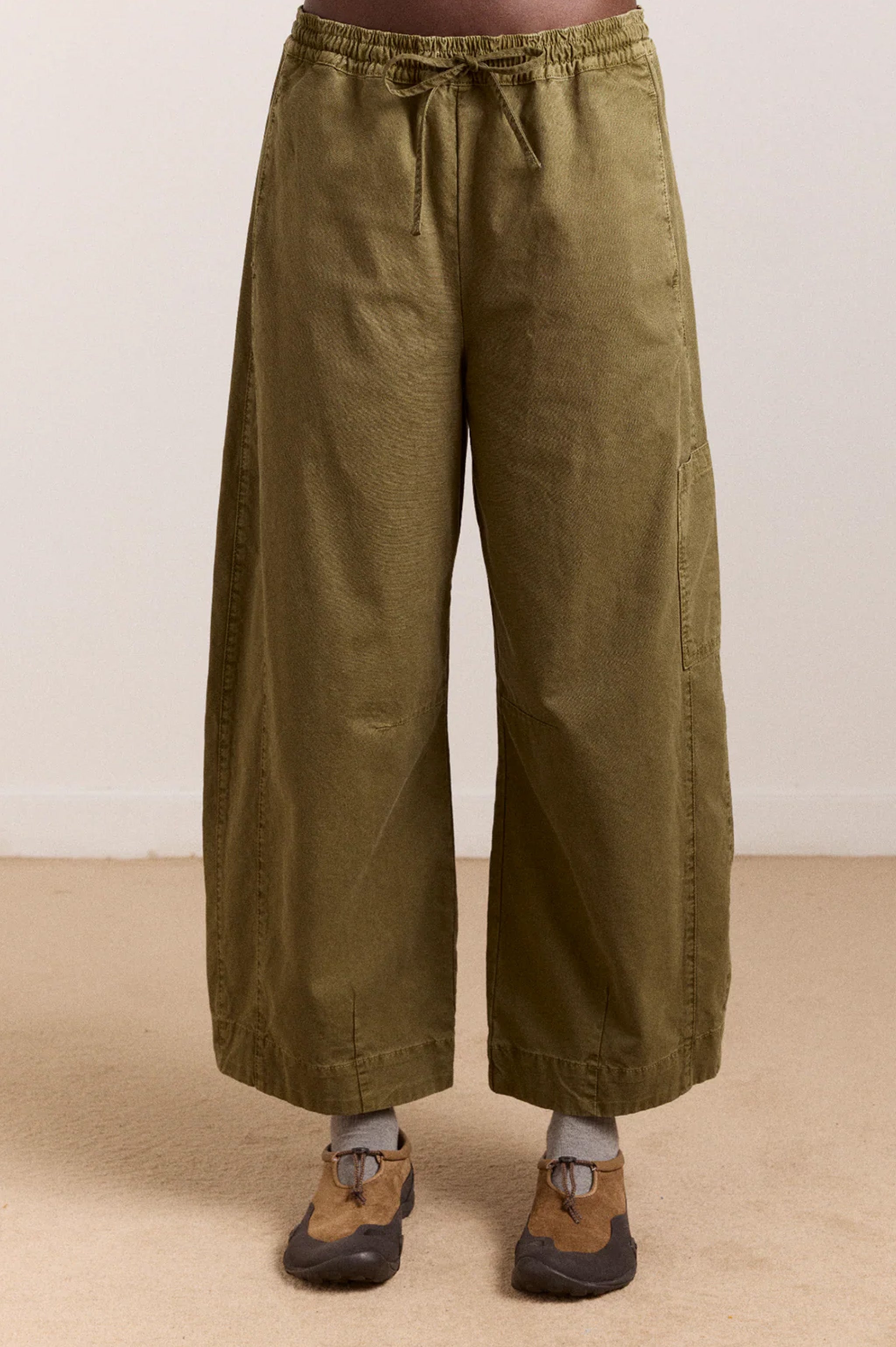 Damson Madder Felix Twill Trousers - Olive