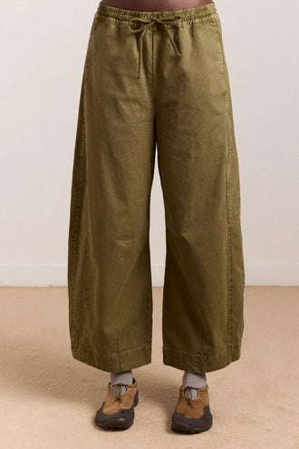 Damson Madder Felix Twill Trousers - Olive