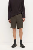 Assembly Finley Linen Short - Dark Military