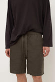 Assembly Finley Linen Short - Dark Military