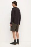 Assembly Finley Linen Short - Dark Military