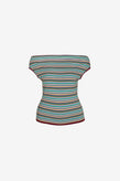 Ruby Emma Knit Top - Pink Fine Line Multi