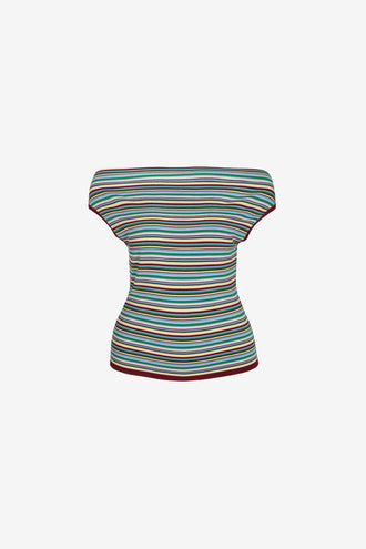 Ruby Emma Knit Top - Pink Fine Line Multi