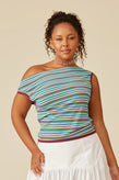 Ruby Emma Knit Top - Pink Fine Line Multi