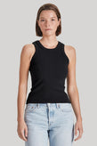 Commoners Fitted Rib Tank - Black