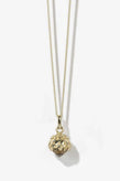 Meadowlark Protea Charm Necklace - 23k Gold