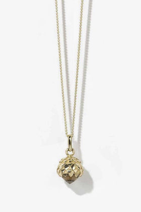 Meadowlark Protea Charm Necklace - 23k Gold