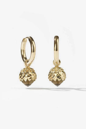 Meadowlark Protea Charm Earrings - 23K Gold