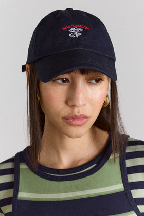Damson Madder Flower Cap - Navy