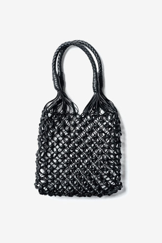 La Tribe Small Flower Tote - Black