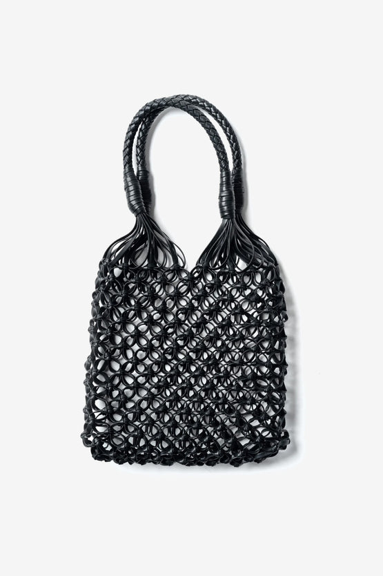 La Tribe Small Flower Tote - Black