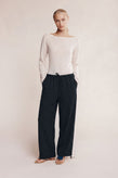Marle Fatima Pant - Black Pinstripe