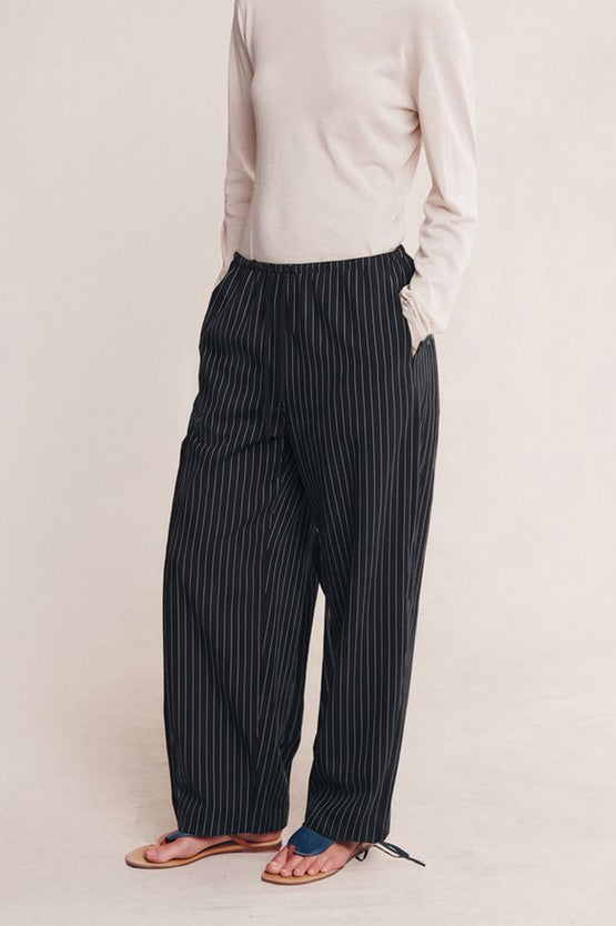 Marle Fatima Pant - Black Pinstripe