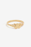 By Charlotte Forever Intertwined Heart Signet Ring - Gold