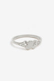 By Charlotte Forever Intertwined Heart Signet Ring - Silver