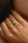By Charlotte Forever Intertwined Heart Signet Ring - Silver