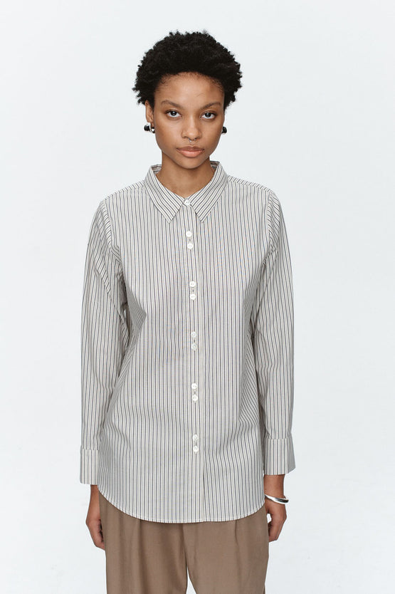 Marle Foundations Shirt - Eucalyptus Stripe