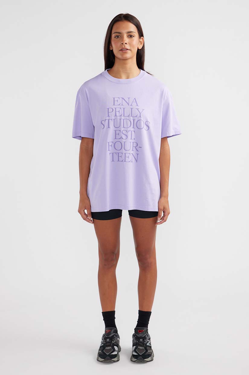 Ena Pelly Fourteen Logo Tee - Lilac