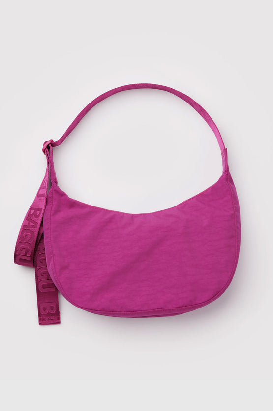 Baggu Medium Nylon Crescent Bag - Deep Fuchsia
