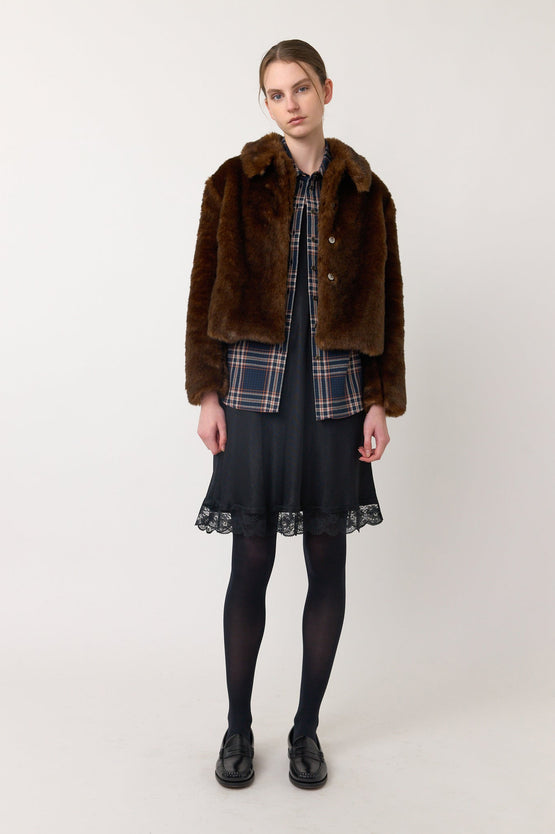 Sylvester Fur Jacket - Brown