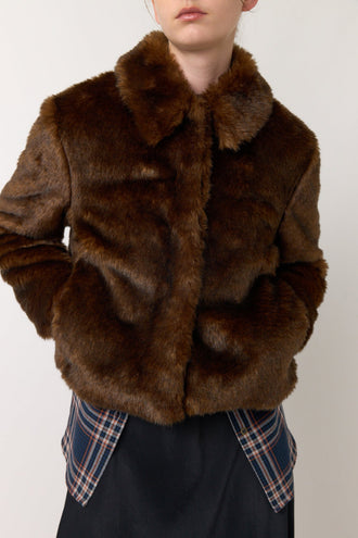 Sylvester Fur Jacket - Brown