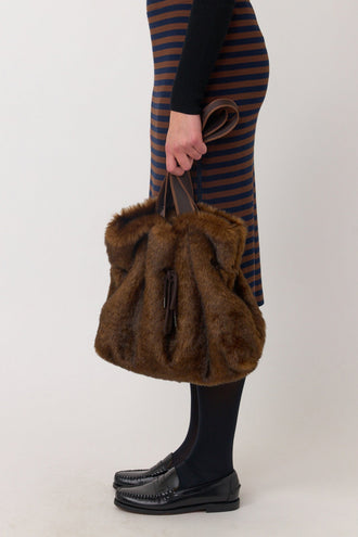 Sylvester Fur Bag - Brown