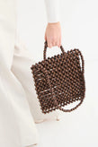La Tribe Gia Beaded Tote Bag - Brown