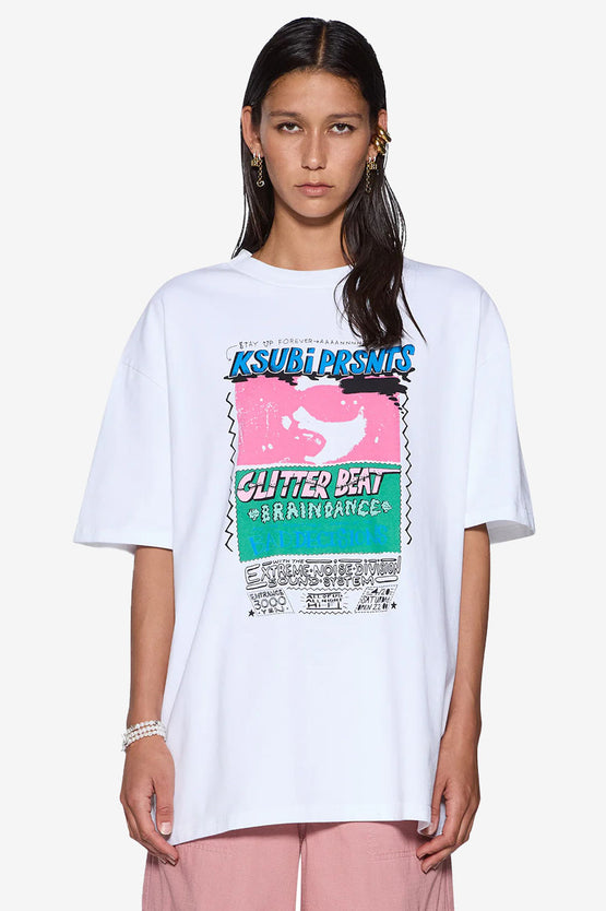 Ksubi Glitterbeat Boyfriend Tee - White