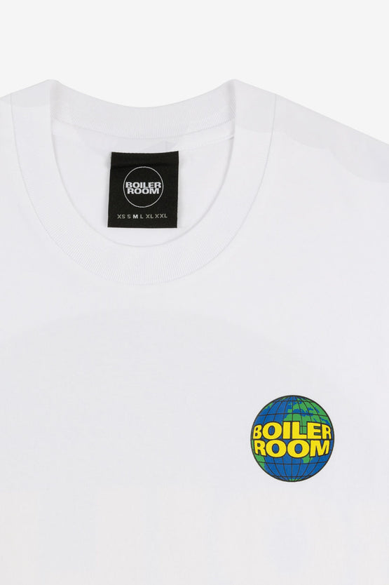 Boiler Room Globe Logo T-Shirt - White