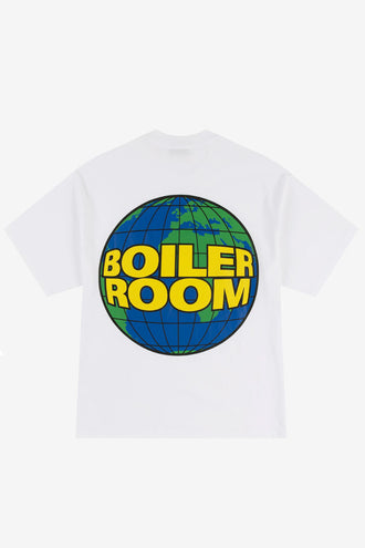 Boiler Room Globe Logo T-Shirt - White