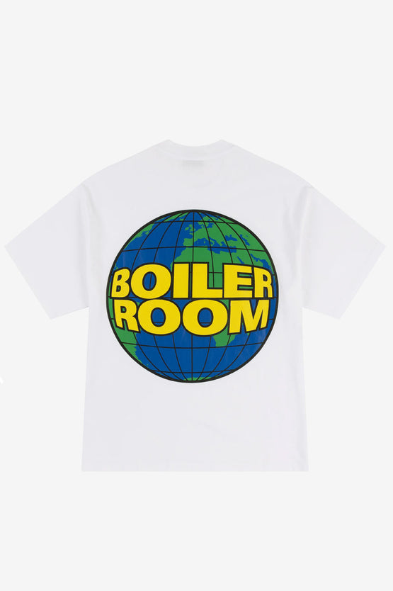 Boiler Room Globe Logo T-Shirt - White