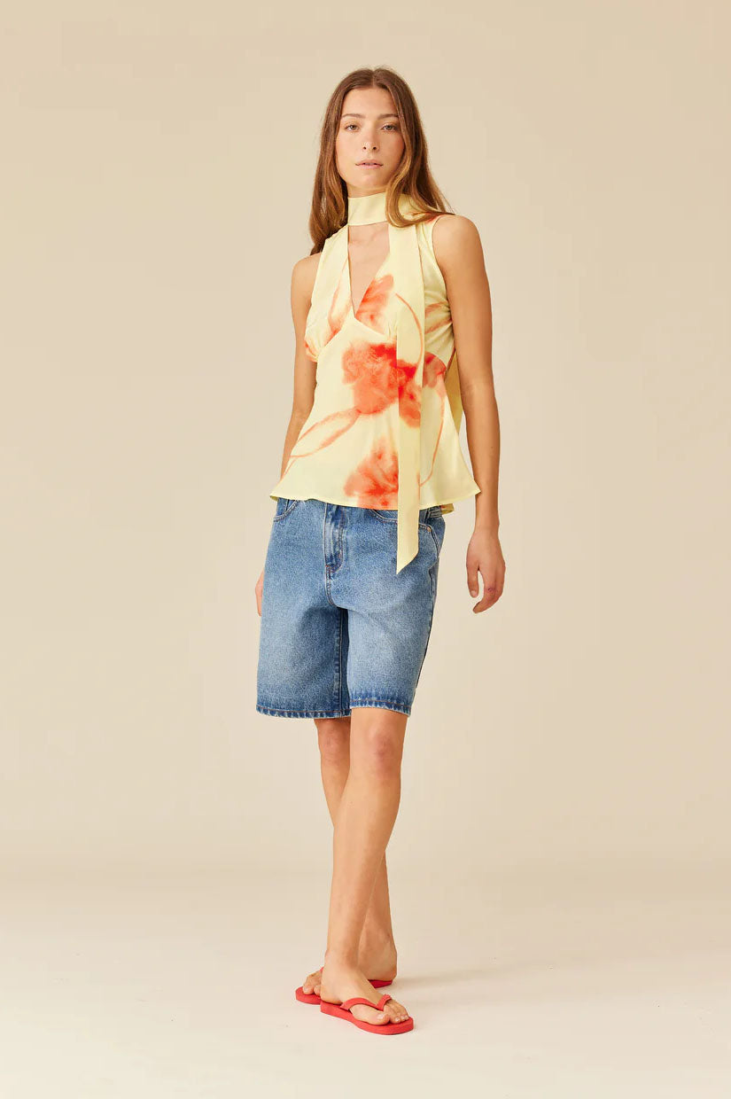 Ruby Gloria Sleeveless Top - Sunrise Floral