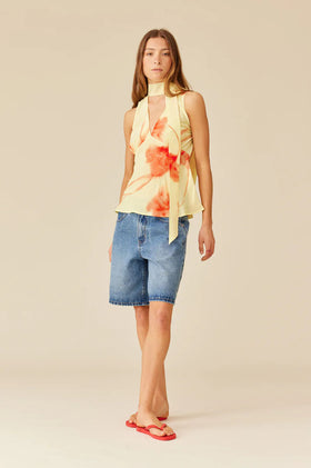 Ruby Gloria Sleeveless Top - Sunrise Floral