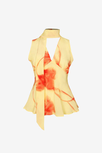 Ruby Gloria Sleeveless Top - Sunrise Floral